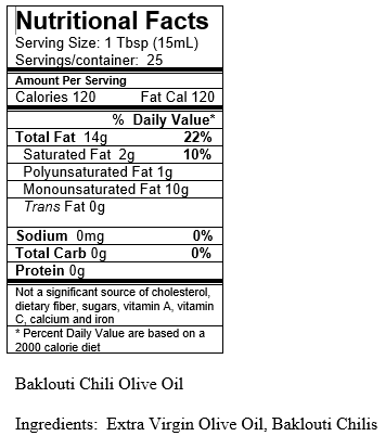 Baklouti Agrumato Fused Olive Oil